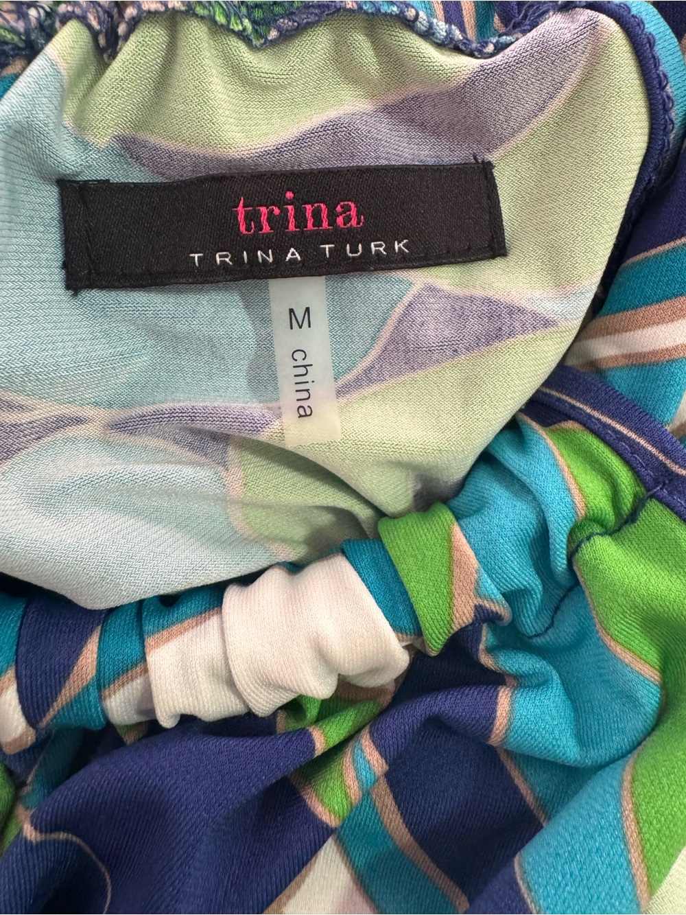 Trina Turk Juju Abstract Print Halter Mini Dress Size M - Picture 2 of 5
